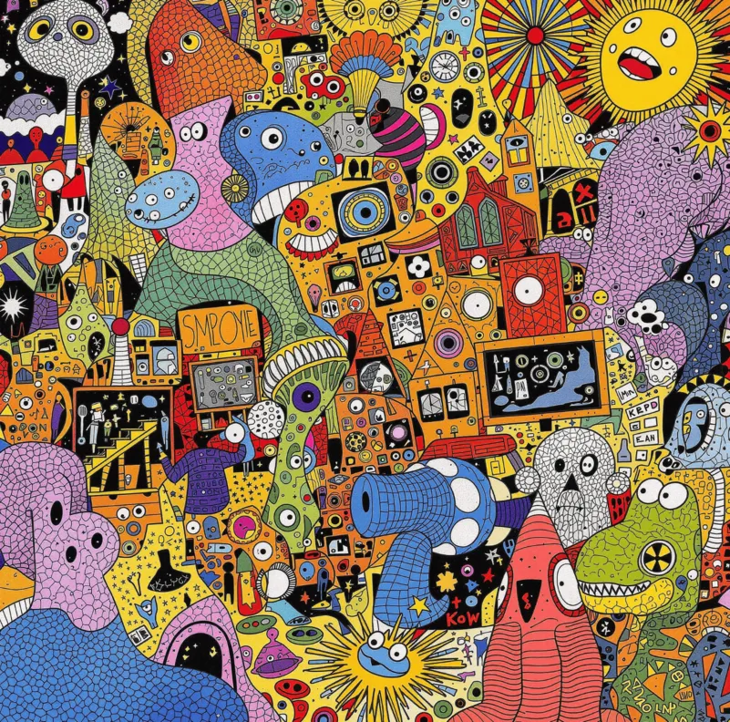 Abstract artwork generated by Genmuse AI representing a search engine.
