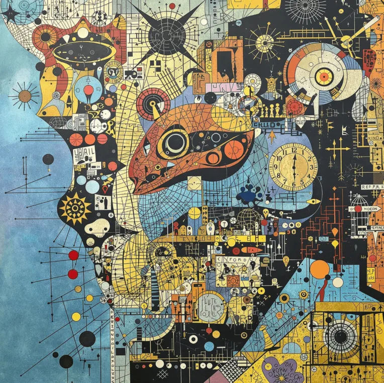 Abstract artwork generated by Genmuse AI representing an AI agent.